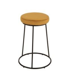 Coussin pour tabouret en textile ocre 34x34x8 cm