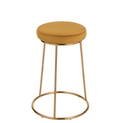Coussin pour tabouret en textile ocre 34x34x8 cm