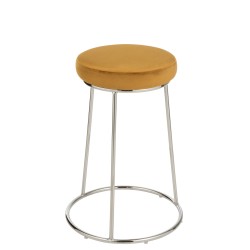 Coussin pour tabouret en textile ocre 34x34x8 cm