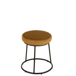 Coussin pour tabouret en textile ocre 34x34x8 cm