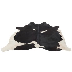 PIEL DE VACA CUERO NEGRO/BLANCA 3-4M²