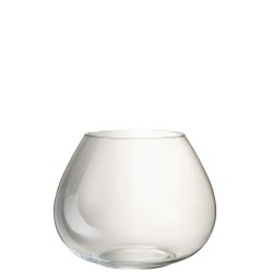 vase fie verre transparent l