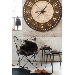 Tapis peau de vache en cuir 226x194cm
