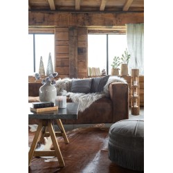 Tapis peau de vache marron et blanc 230x240 cm