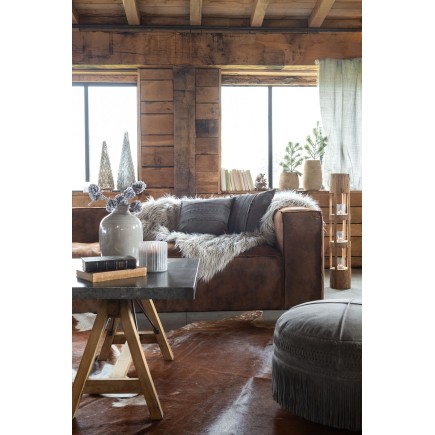 Tapis peau de vache marron et blanc 230x240 cm