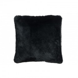 Coussin carré en polyester noir 45x45cm