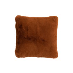 Coussin carré en polyester marron 44x41cm