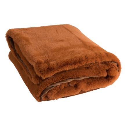 Plaid en polyester marron 180x130 cm