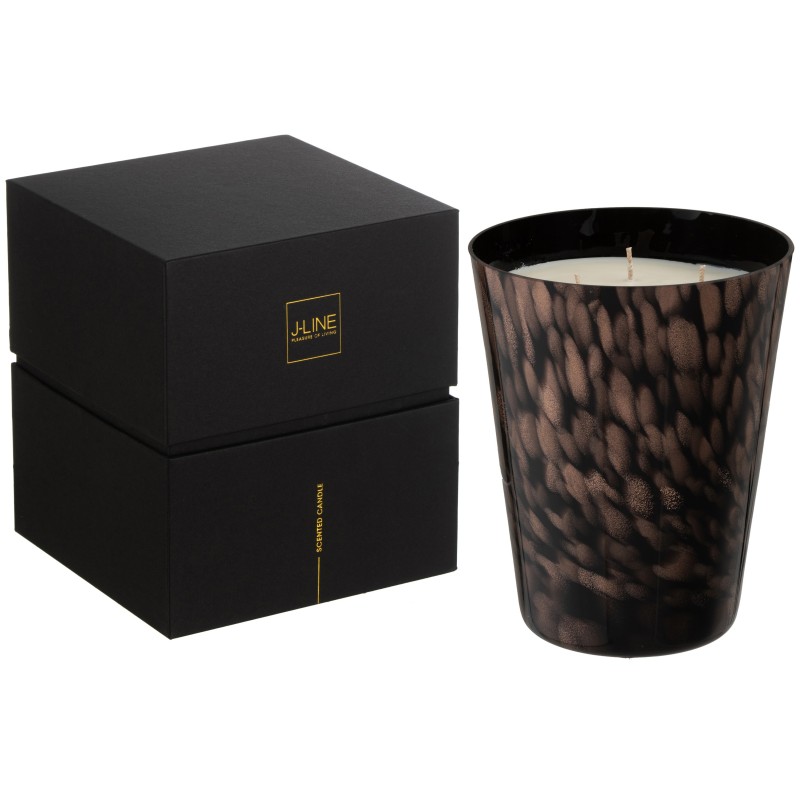 Vela perfumada em frasco de vidro castanho 15,5 x 15,5 x 20 cm Vela perfumada em frasco de vidro castanho 15,5 x 15,5 x 20 cm