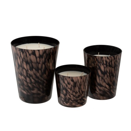 Vela perfumada noa sándalo negro/oro Alt. 20 cm