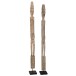 Lot de 2 personnages gris en bois gris L15*l15*H149cm