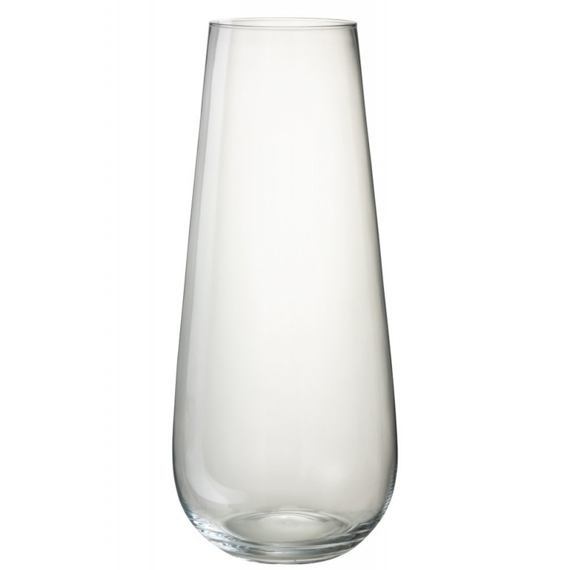 Vase en verre transparent 25x25x60 cm