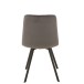 Chaise 4 pieds en textile gris foncé 45x54x86 cm Chaise 4 pieds en textile gris foncé 45x54x86 cm