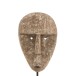 Visage abstrait en bois marron 19x9x31 cm