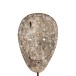 Visage abstrait en bois marron 19x9x31 cm