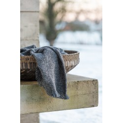 Lot de 2 plats ronds en bois noir 50x50x14 cm