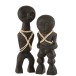 Statue takwimu en bois noir 13x8x47 cm