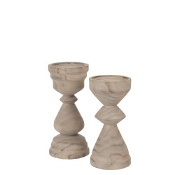 Chandelier en bois gris 14x14x30 cm