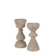 Chandelier en bois gris 14x14x30 cm