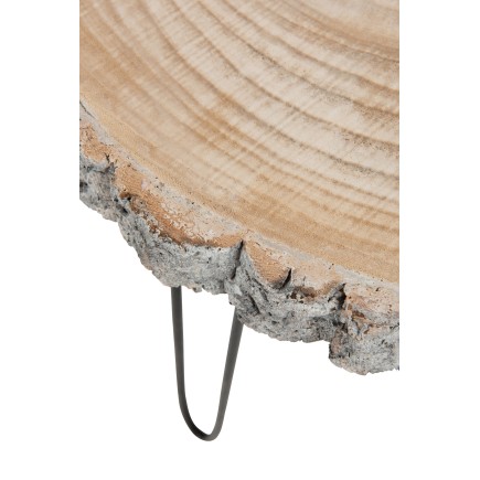 Mesa auxiliar madera paulonia/hierro grey wash