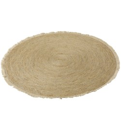 Tapis rond en écorce de maïs naturel 120x120x1 cm