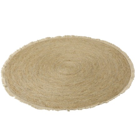 Tappeto rotondo in corteccia di mais naturale 120x120x1 cm