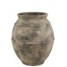 Cache-pot ovale en céramique marron 68x68x80 cm Cache-pot ovale en céramique marron 68x68x80 cm