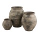 Cache-pot ovale en céramique marron 68x68x80 cm Cache-pot ovale en céramique marron 68x68x80 cm