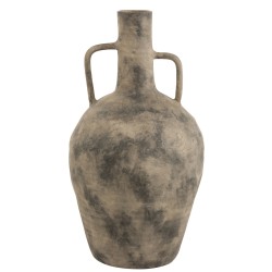 Vases avec anses en céramique marron 36x36x69 cm