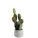 Cactus artificiel avec pot en plastique vert 17x17x50 cm Cactus artificiel avec pot en plastique vert 17x17x50 cm