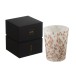 Vela perfumada 68H em frasco de vidro branco - dourado 12,5x12,5x15,5 cm Vela perfumada 68H em frasco de vidro branco - dourado 12,5x12,5x15,5 cm