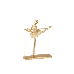 Figurine d’une Ballerine en pointe avec barre résine or