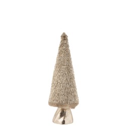 Sapin de Noël décoratif en plastique doré d’une hauteur de 58cm