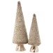 Sapin de Noël décoratif en plastique doré d’une hauteur de 58cm