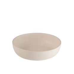 Assiette creuse ronde en céramique crème D23cm