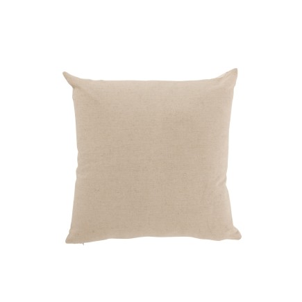 Coussin carré avec lignes en polyester blanc et or 45x45cm