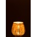 Porta-velas em vidro prateado 18,5 x 18,5 x 18,5 cm Porta-velas em vidro prateado 18,5 x 18,5 x 18,5 cm