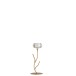 Photophore en verre sur pied or