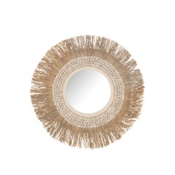 MIROIR ALAN ROND COQUILLAGES RAPHIA NATUREL SMALL