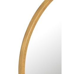 Miroir rond en métal or 50x50x2 cm