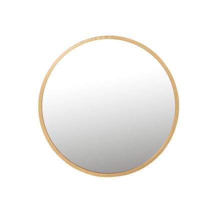 Miroir rond en métal or 80x80x2 cm