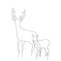 Renne plat en métal Noir 64x0,5x142cm