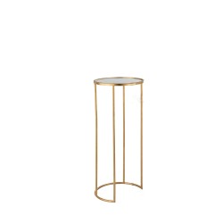 Set de 3 tables gigognes en métal or 35x35x80 cm