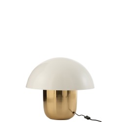 Lampe champignon en métal blanc 50x50x45 cm