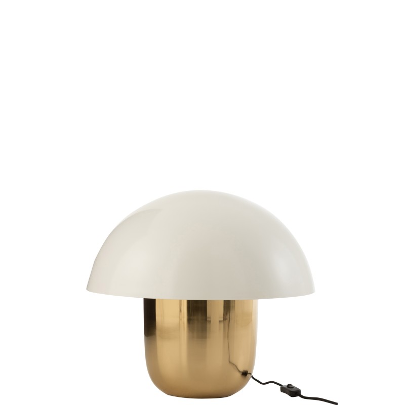 Candeeiro cogumelo em metal branco 50x50x45 cm