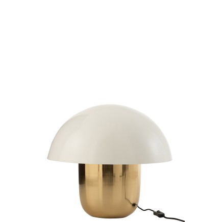 Lampe champignon en métal blanc 50x50x45 cm