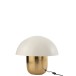 Candeeiro cogumelo em metal branco 50x50x45 cm