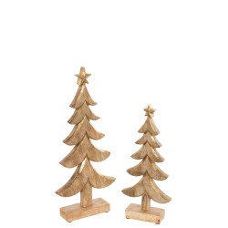 Árvore de Natal em madeira natural 19x6x41 cm