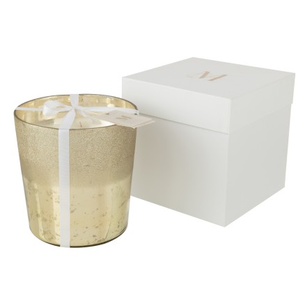 Vela perfumada deluxe cristal oro Alt. 22 cm