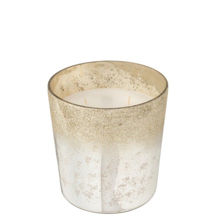 Vela perfumada deluxe cristal plata Alt. 22 cm